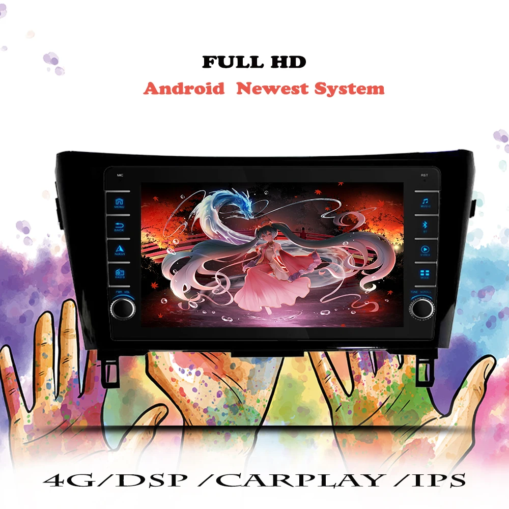 

Автомагнитола на Android 10 для Nissan Qashqai X-Trail T32 Qashqai Rogue 2014-2017, мультимедийный плеер, навигация GPS, 2 din, DVD, головное устройство