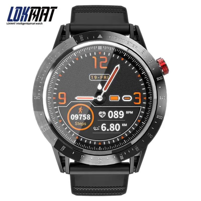 

LOKMAT Comet 1.3in Full Touch Screen Sport Smart Watch Heart Rate Waterproof Finess Tracker Men Women Smartwatch For Android iOS