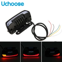 waterproof motorcycle license plate lights motor scooter tail rear brake stop double flash warning dynamic lamps turn signal