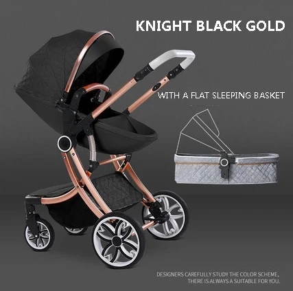 

Luxury baby stroller Two-way Baby Pram With Seatable Foldable Light trolly And High View 2 in1 baby carriage