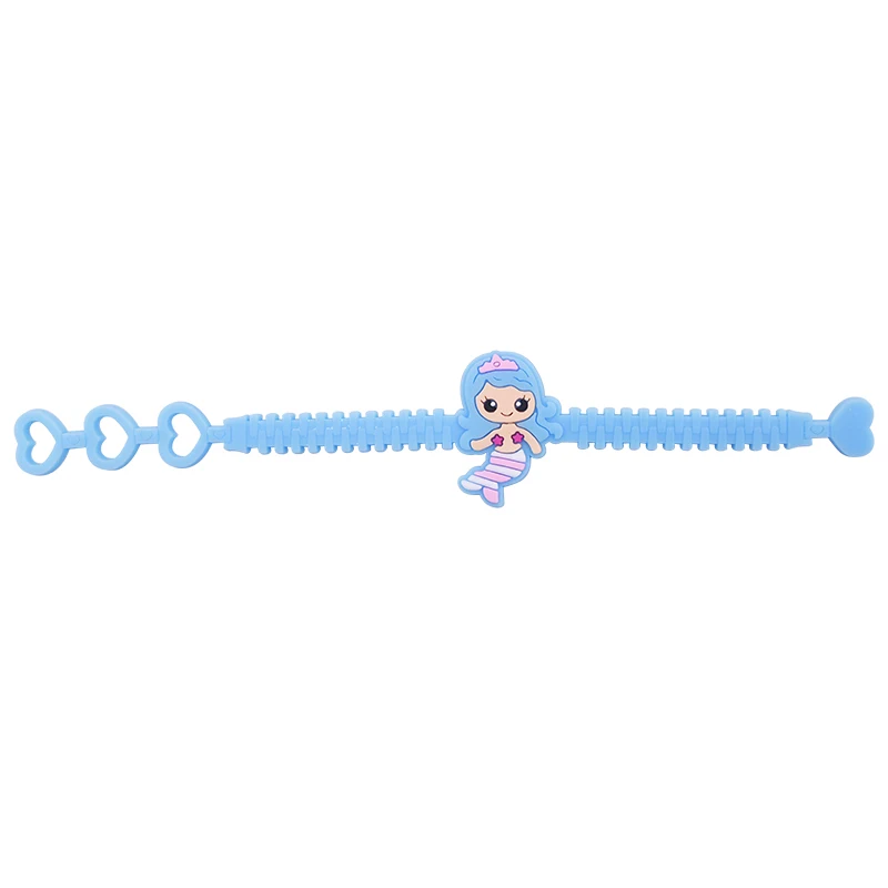 6pcs Mermaid B04 5 шт./лот, модный браслет с единорогом, силиконовый браслет, гибкая упаковка, браслет на свадьбу, день рождения, подарок для детей - Цвет: 6pcs Mermaid B04