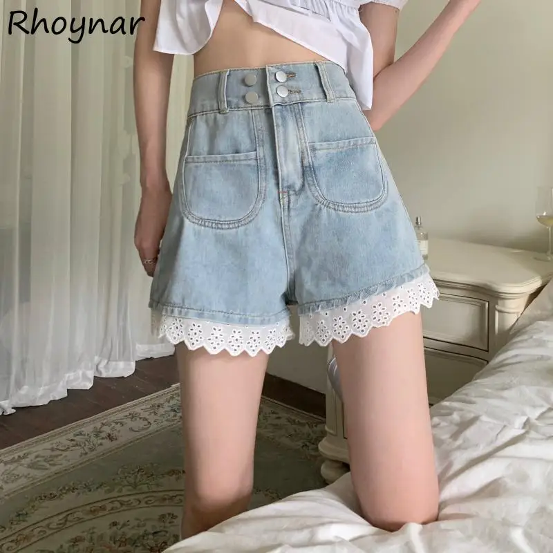 

Шорты женские летние на пуговицах с высокой талией в японском стиле