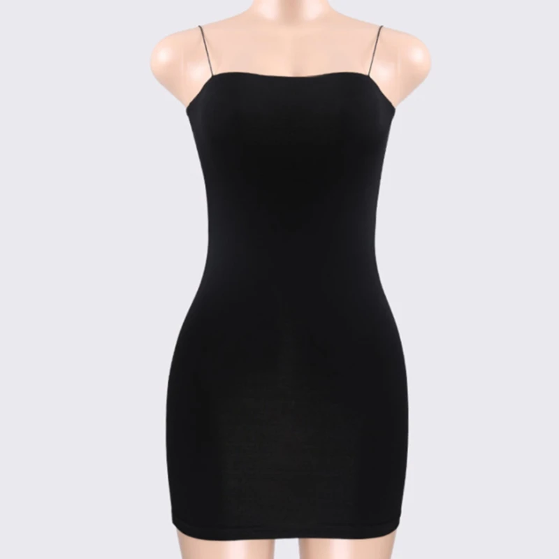 

Black Sexy Dress Spaghetti Strap Female High Waist Sheath Club Dresses For Women Short Summer Mini Sleeveless Vestidos