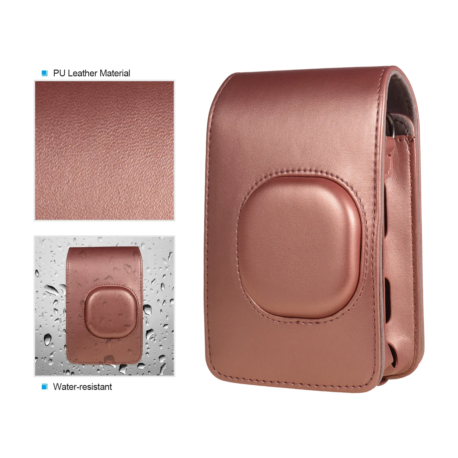 Компактный чехол для мгновенной камеры из искусственной кожи с плечевым ремнем