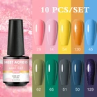 Набор гель-лаков для маникюра и дизайна ногтей, 610 шт., блестящий Цветной Гель-лак, впитывающий Полупостоянный УФ-Гель-лак