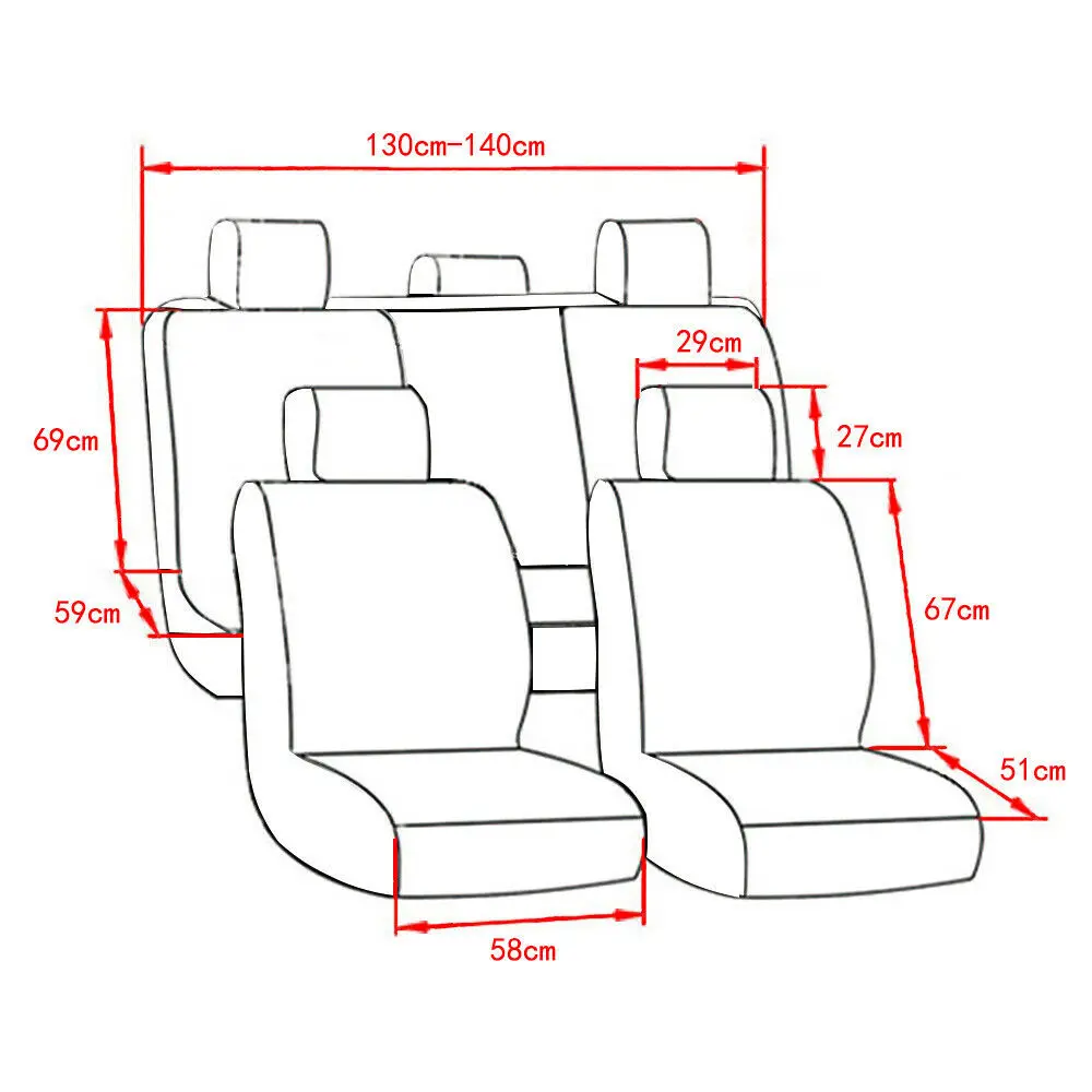 

Car Seat Cover Set Universal Full Set Seat Protector for Kia K3 K5 Mohave Morning Niro Optima SW Rio K2 Soul 2017 Spectra