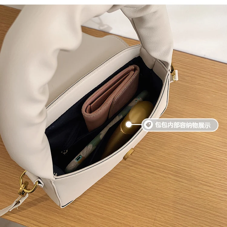 

Design Women Handbags 2021 New Fashion HOT Popular Crossbody Bag High-end Portable Pleated Square Bag Dual-use Bag Travel Bag