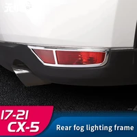 for mazda cx5 cx 5 2017 2018 2019 2020 2021 chrome rear bumper fog light lamp cover trim molding garnish frame abs chromium sty