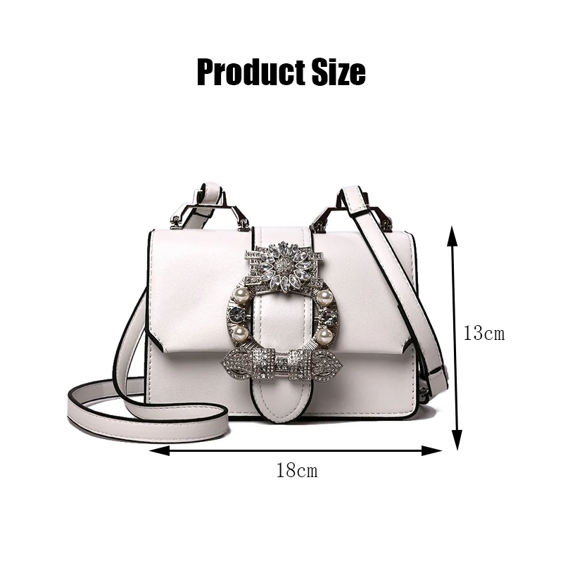 Женская сумка с жемчужинами женская через плечо из искусственной кожи модная на