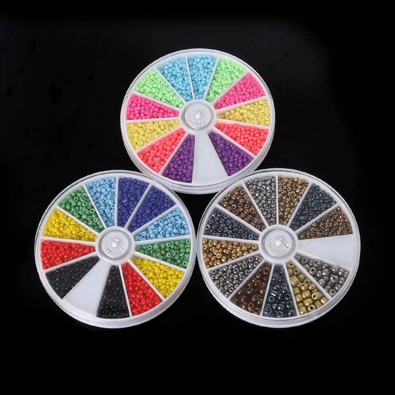 

Glass Fluorescent Colored Rice Beads 12 Boxes DIY Balls to Make Bracelets Necklace Material for Costume Jewelry Making Supplies