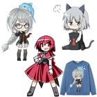 Термоклейкие патчи для джинсов с изображением аниме-девушек