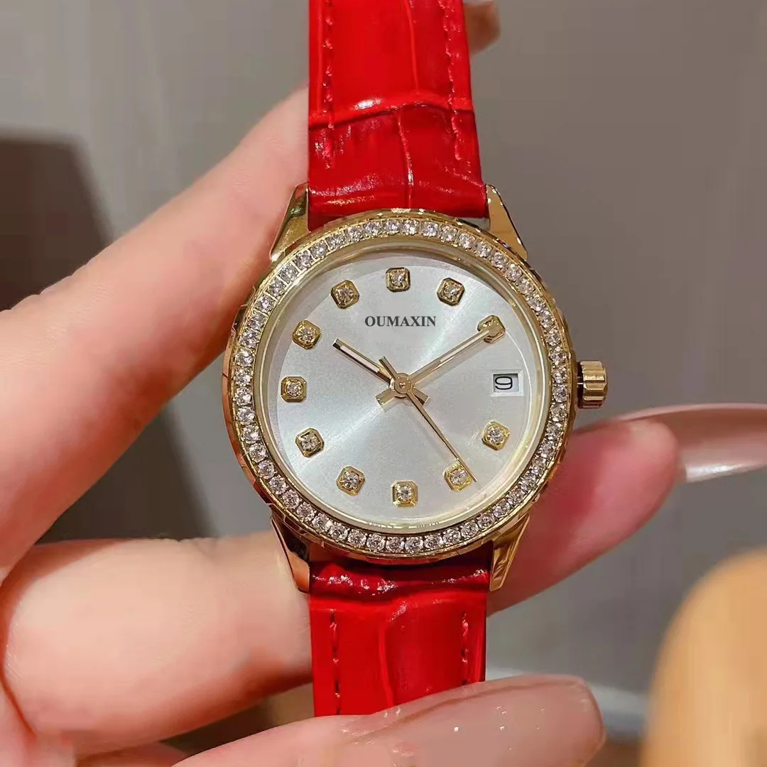 

Luxury brand 31mm ladies watch automatic mechanical sapphire glass silver dial 316 stainless steel calendar ladies watch