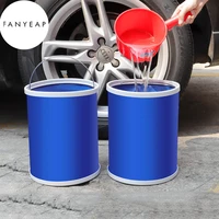 thickening portable folding bucket outdoor camping fishing bucket car storage container car wash mop bucket cleaning toolsg7