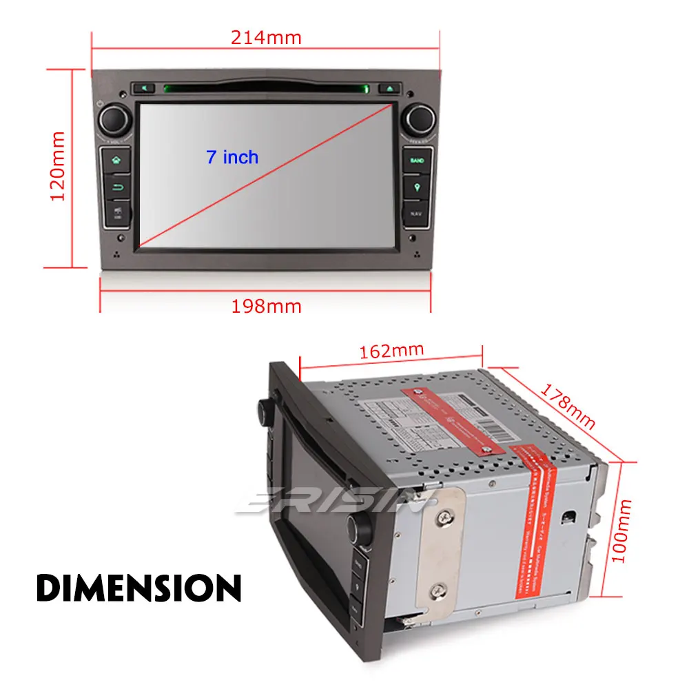 Erisin ES4860PG 7 &quotHD Android 9 0 четырехъядерный 2G RAM автомобильный DVD PX30 DAB + GPS Sat для Opel Vauxhall