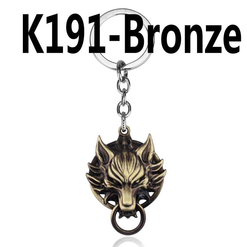 Keychain-K191-bronze Cospaly игровые ювелирные изделия Final Fantasy подвеска в виде волчьей головы ожерелье s сплав подвесная цепь ожерелье ювелирны - Окраска металла: Keychain-K191-bronze