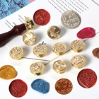 Уплотнение в европейском стиле, медный уплотнитель для конвертов, уплотнитель для деревьев и растений, цветочный уплотнитель, уплотнитель для лака, Медная головка, поздравительная открытка, украшение для творчества