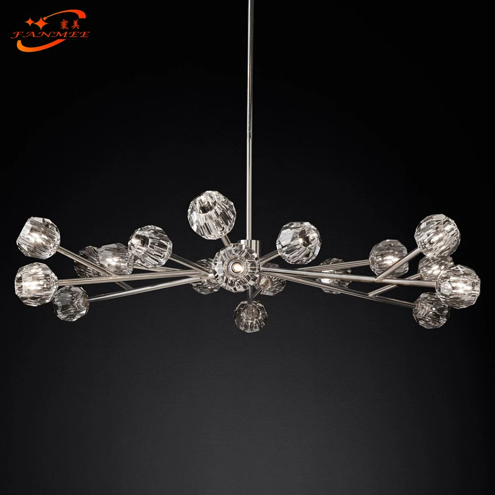 Сферическая люстра 4" Современная хрустальная люстра Linghting хрустальная лампа с хрустальными подвесками шаровая люстра для дома