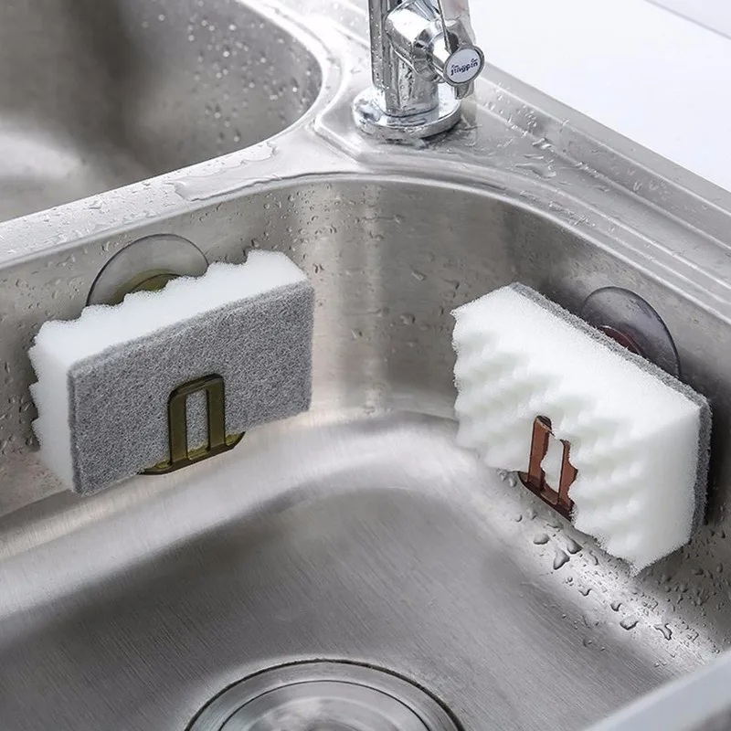 

Kitchen Suction Cup Sink Drain Rack Sponge Storage Holder Kitchen Sink Soap Rack Drainer Rack Bathroom Accessories Organizer
