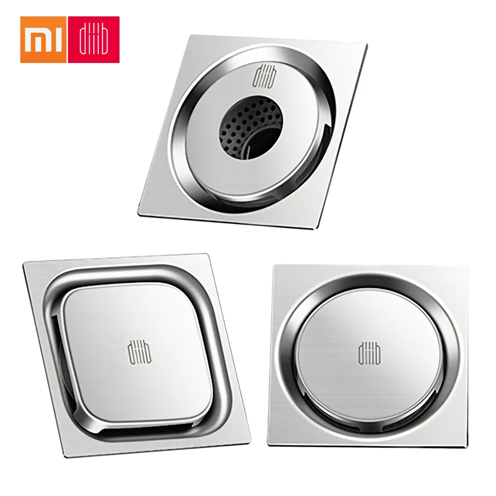 Xiaomi Diiib дезодорант для слива пола с защитой от насекомых 304 из нержавеющей стали, поворотный дренаж для дома, кухни, балкона, стиральная машина