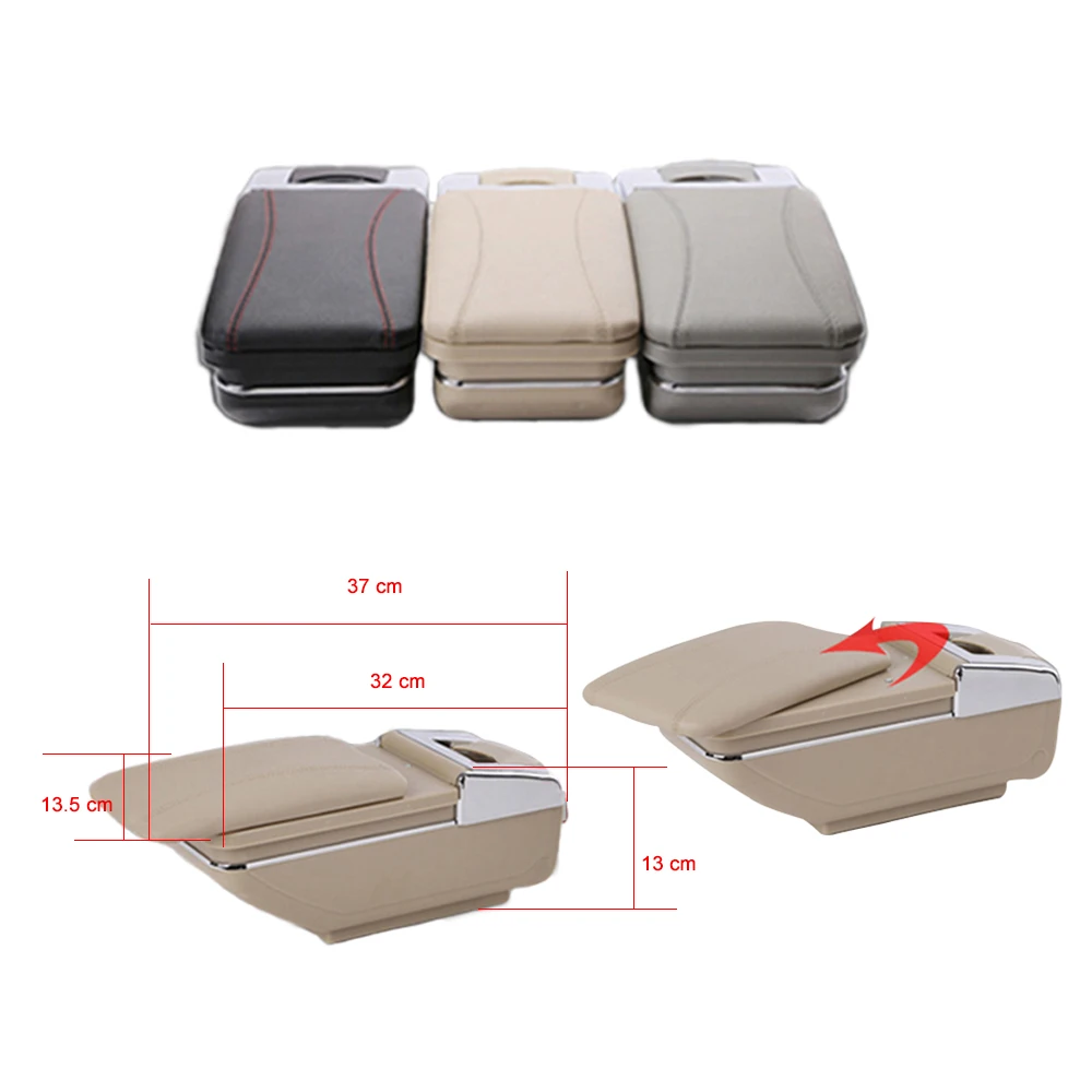Кожаный подлокотник центральной консоли для Peugeot 206 2005 ~ 2008 / 207 2013 Citroen C2 2006 2012