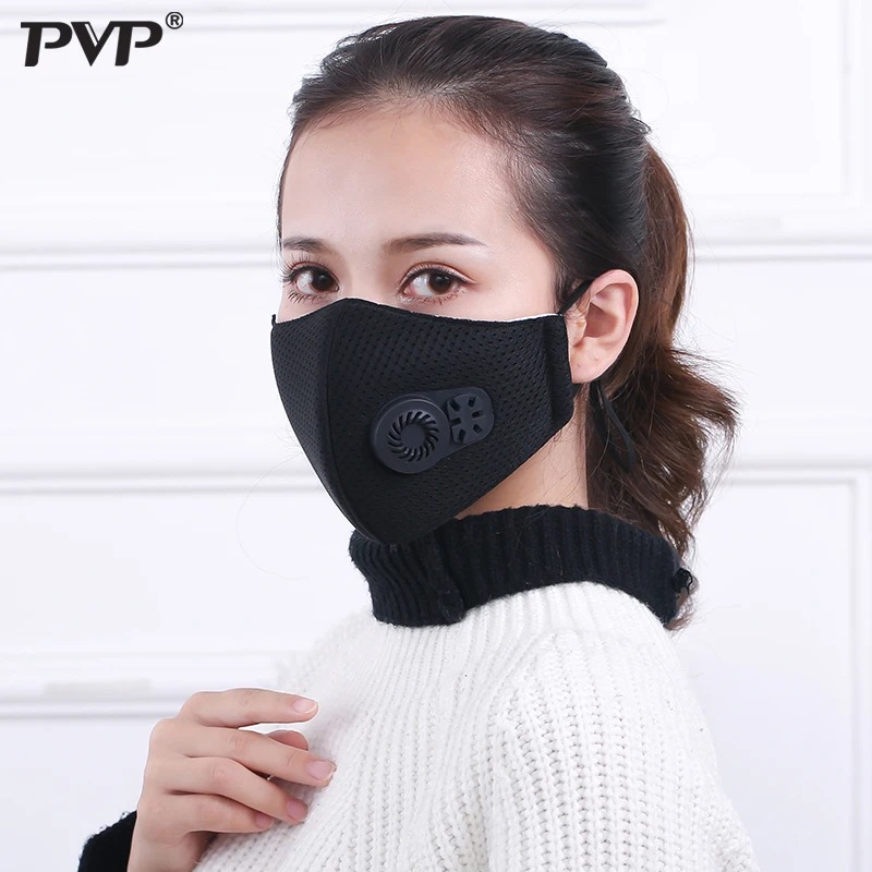 2PCS black 2 шт. противопылевая маска фильтр с активированным углем ветрозащитный рот муфельной бактерии доказательство маски для лица для защиты от гриппа Уход Маска Рот маска - Цвет: 2PCS black