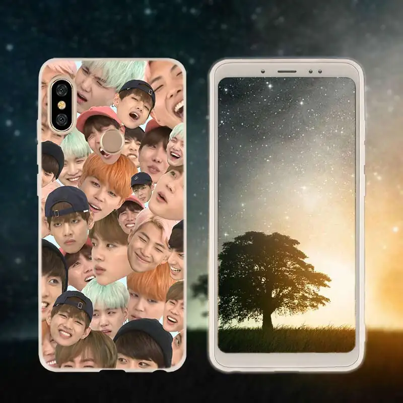 3D printing 08 Мягкий чехол из ТПУ для Xiaomi Redmi 4X 4A 6A 7a Y3 K20 5 Plus Note 8 7 6 5 Pro Bangtan Boys Jimin Suga - Цвет: 3D printing 08