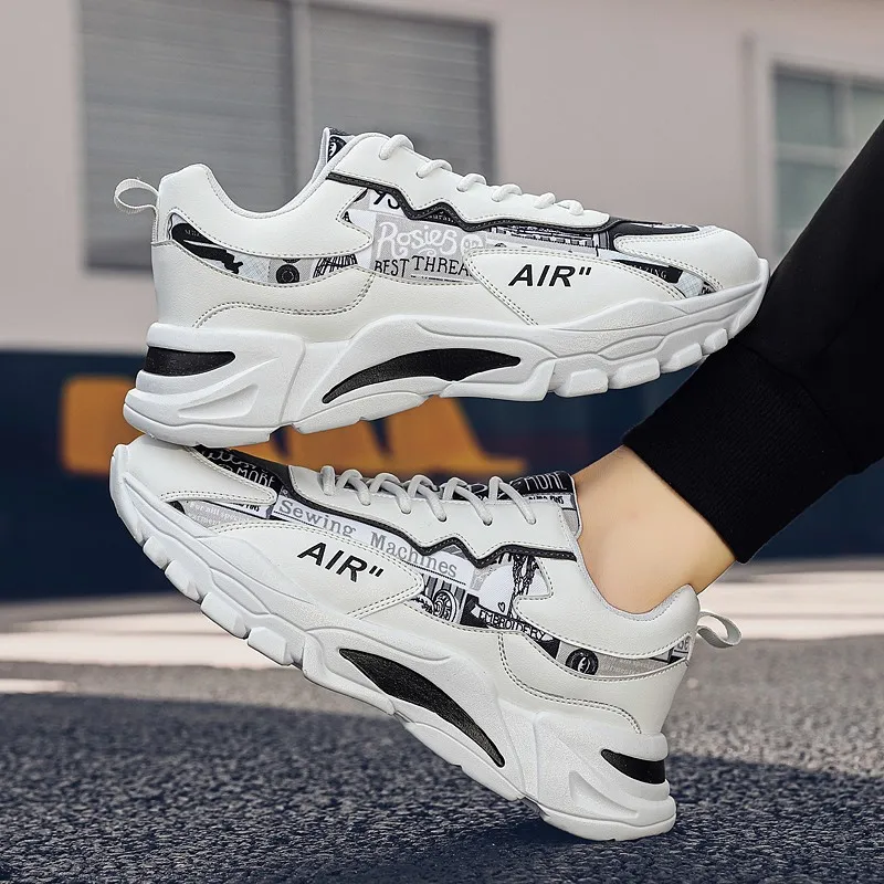 

Spring and Autumn Patterned Cloth Casual Men's Shoes Fashionable and Convenient White Running Couples Shoes Women's sports shoes