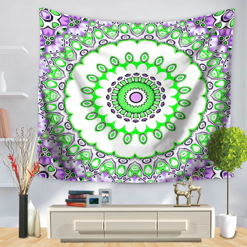 Mandala pattern Wall tapestry Boho Background cloth wall carpet hanging Home Decor Beach mat 75*90cm GT-0011 | Дом и сад