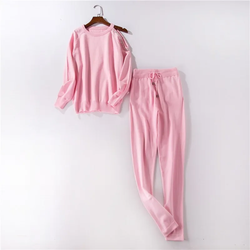 Женский модный свитер повседневный Трикотажный костюм из 2 предметов со