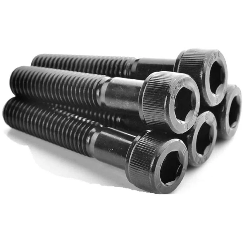 25 шт. M5x45mm 0 8 мм винтовой шаг резьбы ISO 4762 шестигранный диск класса 12 9 черный оксид