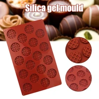waffle shape silicone stencil cookies chocolate candy casting die soft baking pan for cake decor diy craft 18 cells part new hot