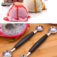 ourdecor double ended headed fruit icecream ball spoon melon baller length 18cm party supply