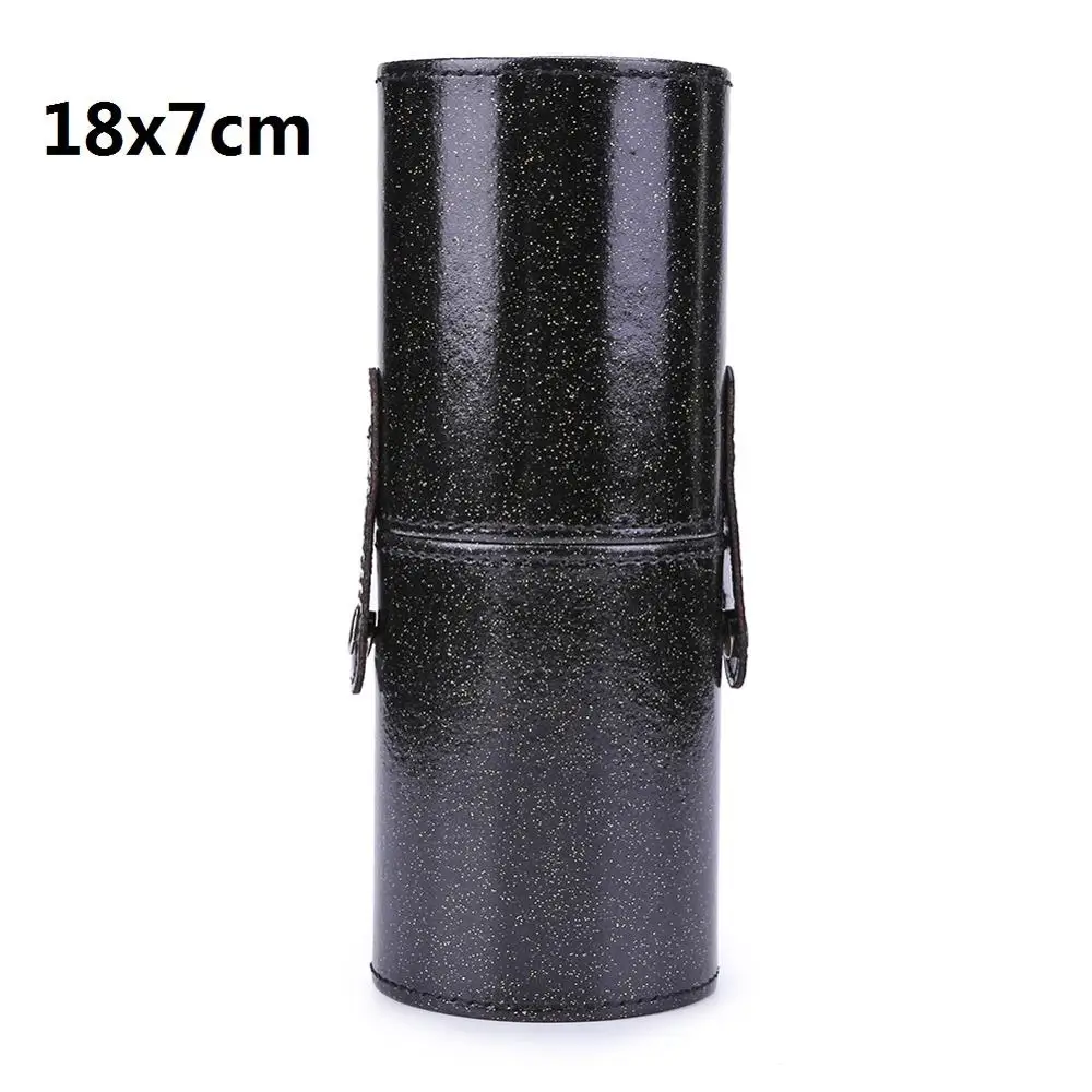 18x7cm Black Мода путешествия пустые кисти для макияжа держатель для хранения из искусственной кожи косметические кисти для путешествий ручка держатель Органайзер макияж инструменты - Handle Color: 18x7cm Black