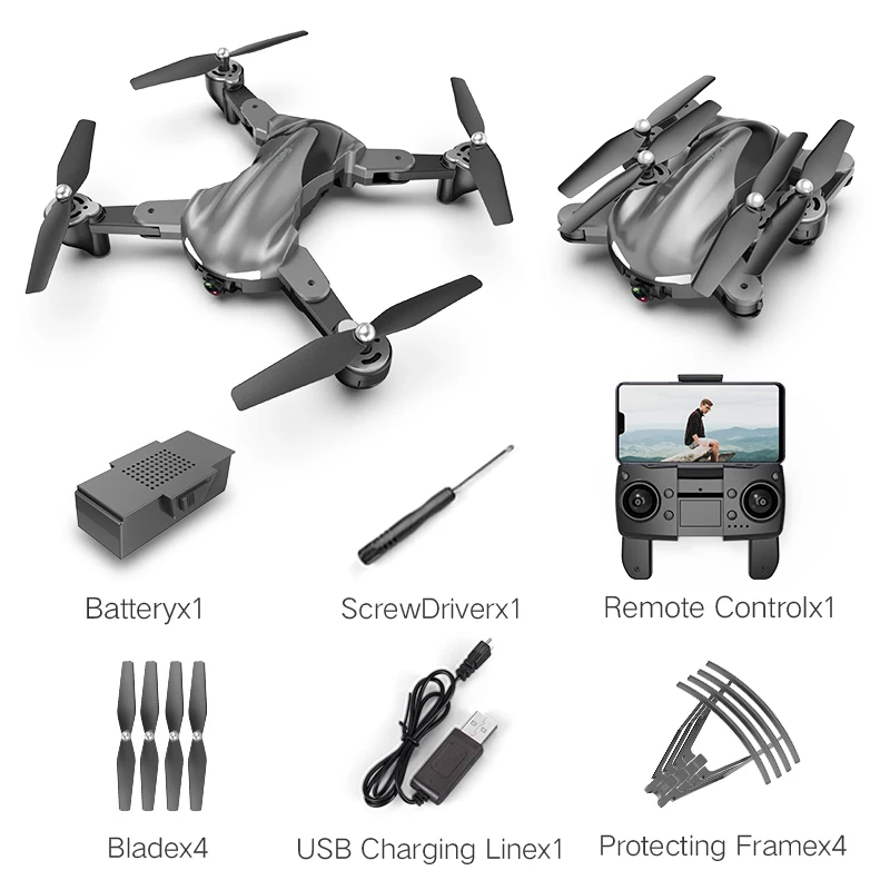 

2020 RC GPS Drone With 5G WiFi FPV 4K HD Wide-angle Dual Camera Flight 25 Minutes Optical Flow Foldable Quadcopter Mini Dron