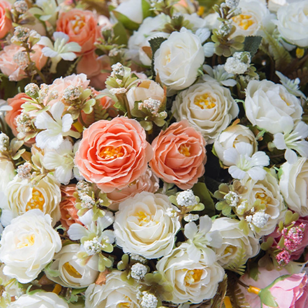 Осенние гибридные искусственные цветы чайная роза букет невесты для дома