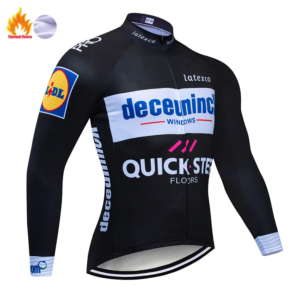Winter Jersey quickшаг команда Велосипедная куртка 9D велосипед брюки набор Ropa Ciclismo мужские зимние термо флис pro трикотаж для велосипедистов Майо Одежда - Цвет: Winter Jersey