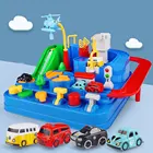 Модель гоночного автомобиля 27 см, развивающие игрушки для детей, трек-машина, приключения, игра для мозга, механический интерактивный поезд, игрушка