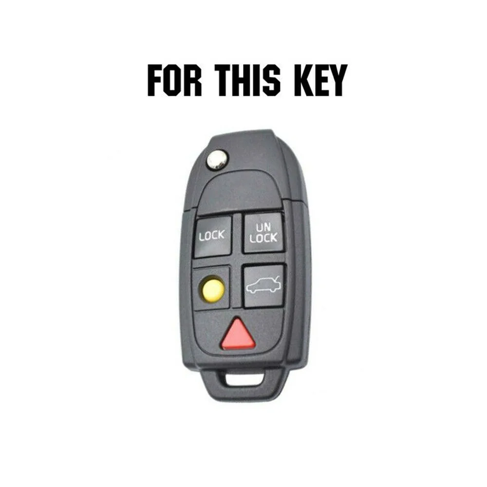 Кожаный флип-чехол для брелока с 5 кнопками оболочка защитный чехол Volvo S80 XC70 XC90 V50