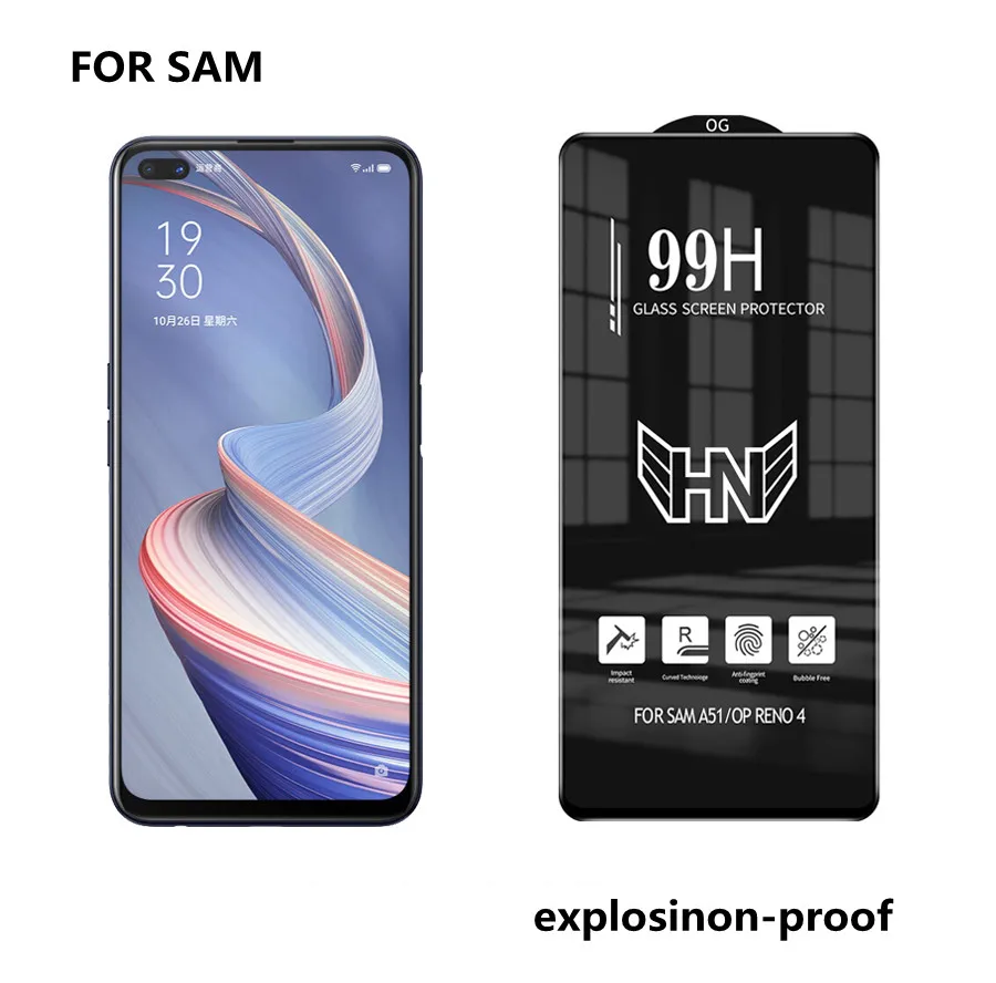 

FOR samsung full screen covered tempered glass smooth touch 99H for A01 A11 A21 A31 A41 A51 A71 A80 A90 M11 M21 M31 M51
