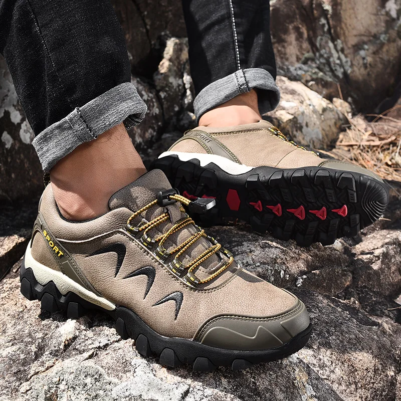 New Arrival Comfortable Soft Hiking Shoes Men Waterproof Leather Trekking Sneakers Winter Outdoor Sport Men Shoes zapatos hombre