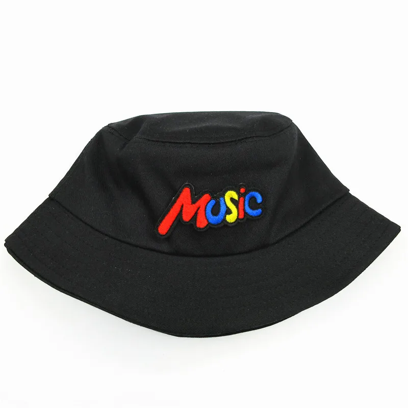 Хлопковая Панама LDSLYJR с музыкальной вышивкой рыбацкая шляпа уличная дорожная от