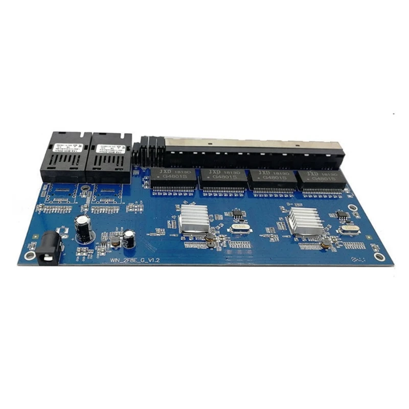 

1000M Gigabit Ethernet Switch Ethernet Fiber Optical Converter Module 8 RJ45 Port Down-link 2 SC Fiber Port Up-link D7WC