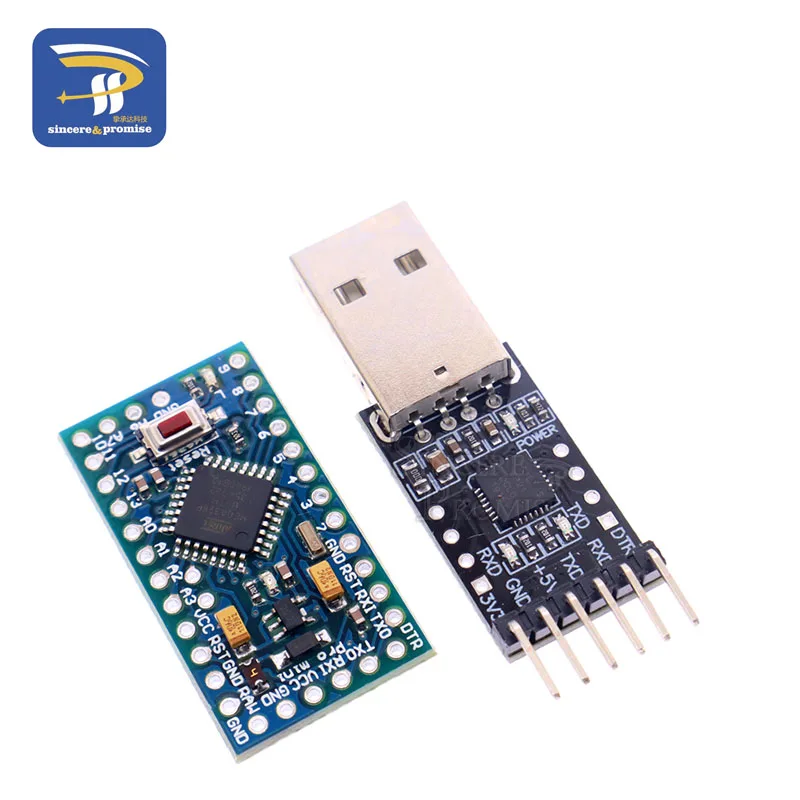 Бесплатная доставка 1 шт. модуль 6pin CP2102 + Pro мини-Модуль Atmega328 5 в 16 м для Arduino