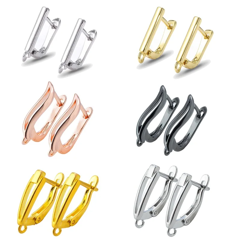 

Peixin new brass women's earrings buckle jewelry accessories for DIY handmade supplies Kpop women's earrings jewelry findings