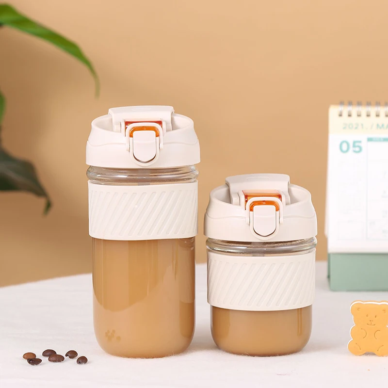 Портативная кофейная кружка Holaroom Красивая стеклянная чашка бутылка для воды с