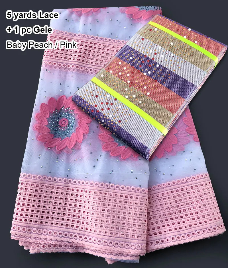 5 ярдов Африканское французское кружево красивая Тюлевая ткань подходящие камни