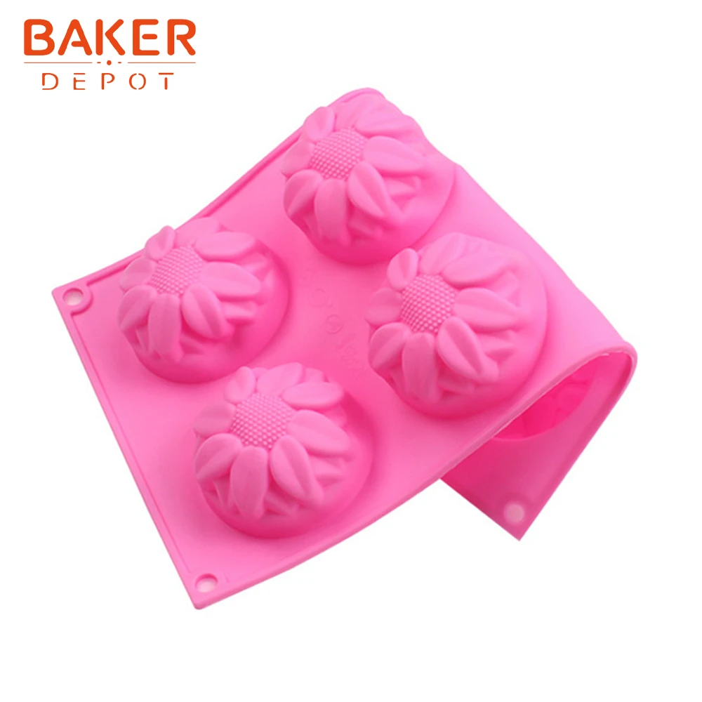 6 решеток Подсолнух ручная работа формы для мыла силиконовая форма торта желе