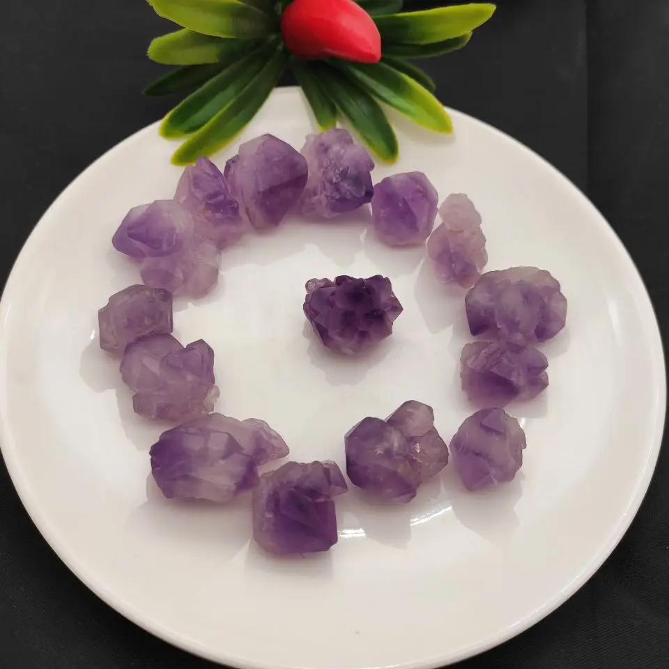 100/300/500g натуральный крошечный Фиолетовый аметист кварцевый кристалл