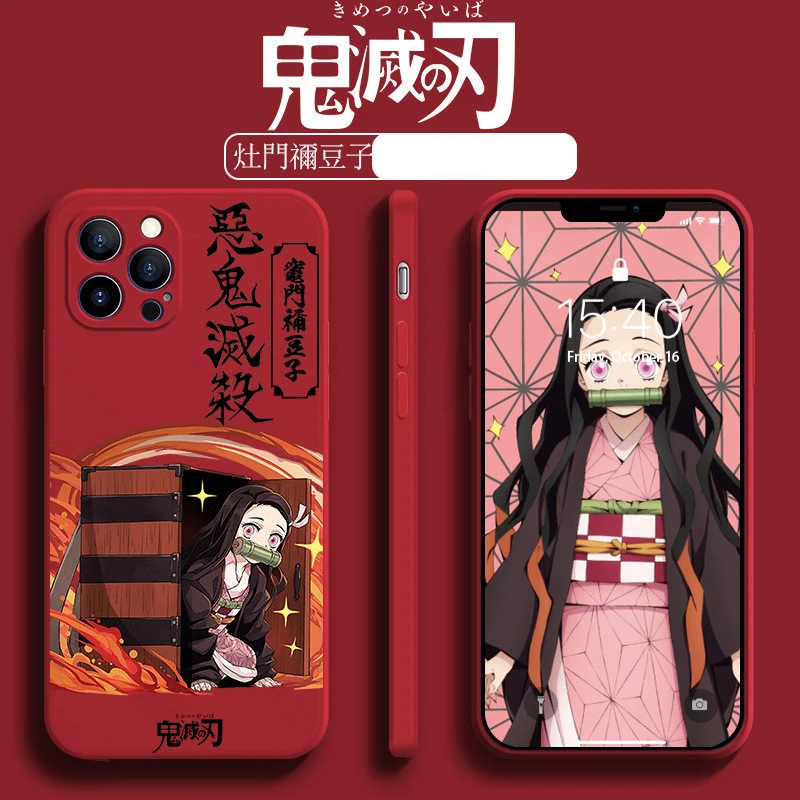 

Hot Sale 1PCS Demon Slayer Phone Case Anime Cute Cartoon Phone Decoration iphone 6 7 8 plus Apple Gifts for Friends Y344