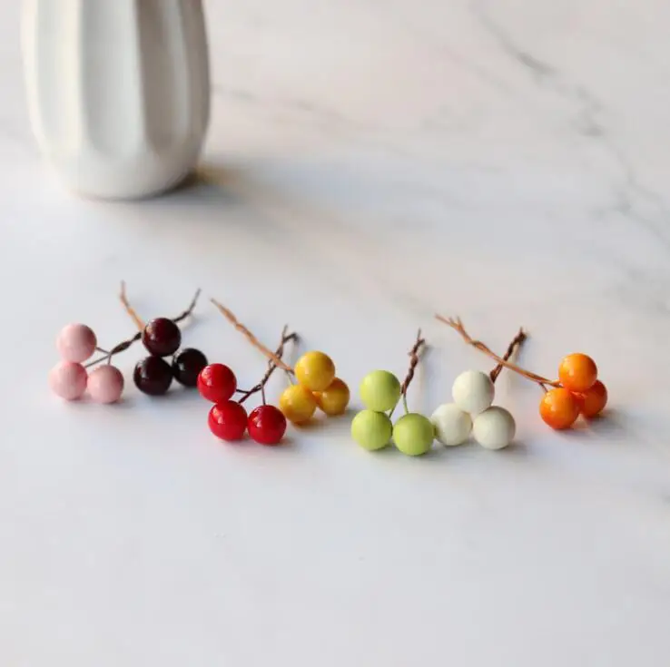 Искусственные фрукты 10 мм Мини вишня сделай сам Аксессуары 20 шт./лот цветочный